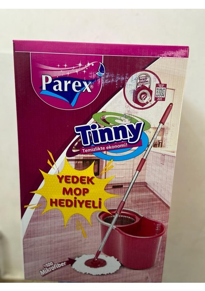 Tinny 360° Derece Temizlik Seti+Yedek Mop