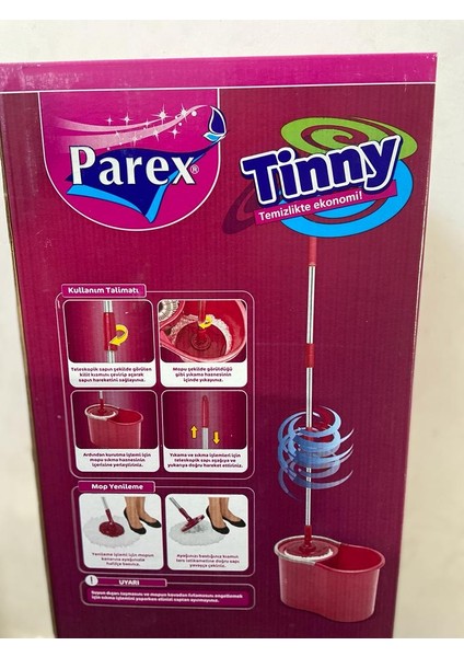 Tinny 360° Derece Temizlik Seti+Yedek Mop