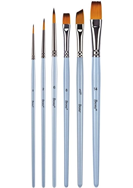 Set:2 Sentetik Fırça Seti 6'lı