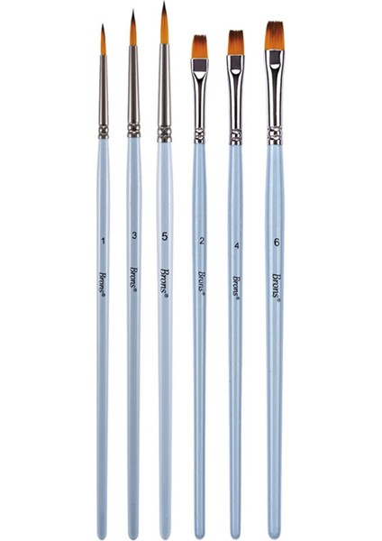 Set:4 Sentetik Fırça Seti 6'lı