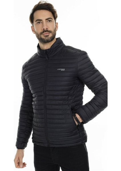 Perry Coat Erkek Şişme Mont Siyah V4