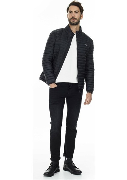 Perry Coat Erkek Şişme Mont Siyah V4
