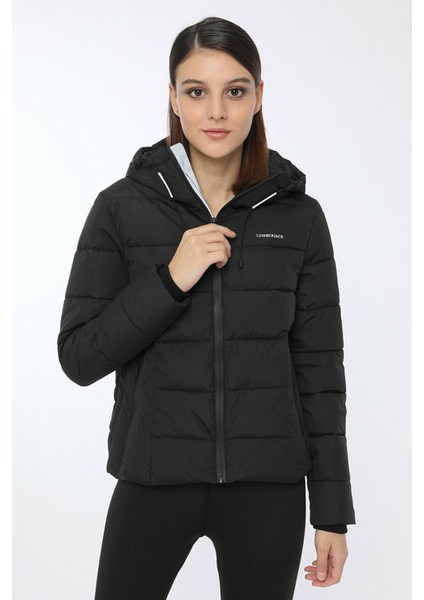 Apreski Coat Kadın Kısa Mont Kaban Siyah V4