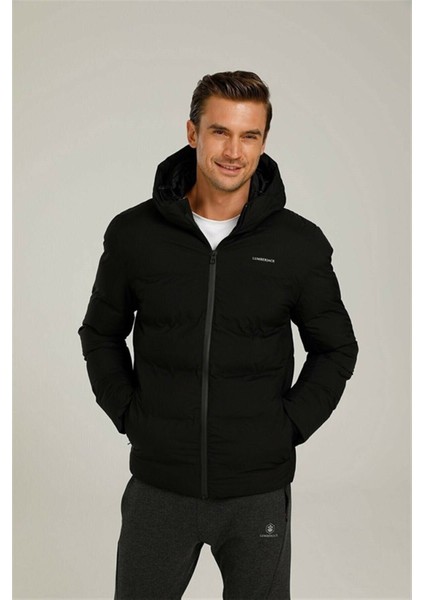 Nolan Coat Erkek Şişme Mont Parka Siyah V11