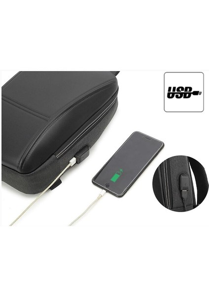 Kilitli ve USB Şarj Portlu Omuz Çantası (Yurt Dışından) indirimleri