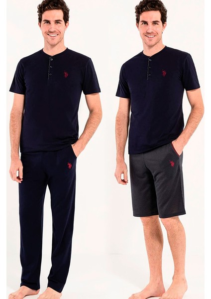 Erkek 3 Lü Kutulu Çeyiz Damat Bordo Pijama Takım 12005