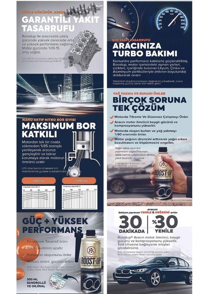 BoostUp 1+1 Paket Bor Motor Yenileyici Koruyucu Onarıcı 400ml