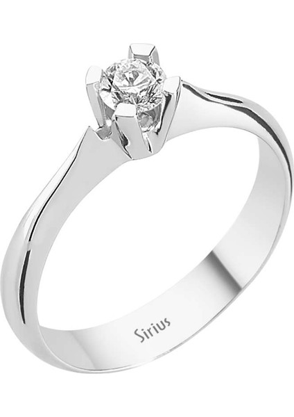 G Renk 0,22 Karat Pırlanta Tektaş Yüzük 0407R0017