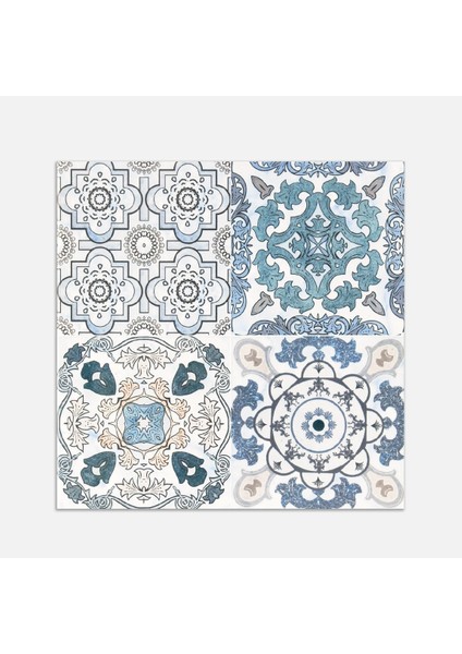 Kendinden Yapışkanlı Retro 010 Desenli Pvc Karo 30X30 cm 4'lü 0,36 M2