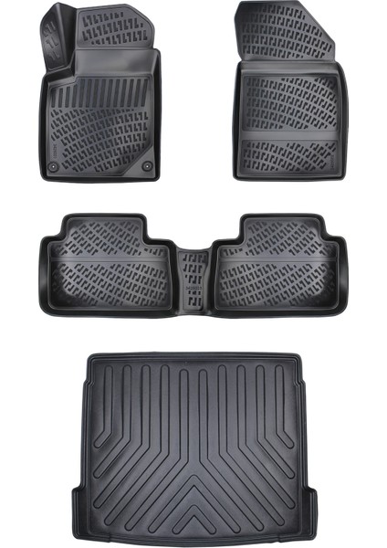 Citroen C5 3D Havuzlu Paspas 2001-2007 + Bagaj Havuzu