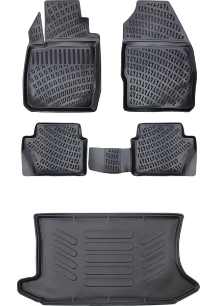 Ford Fiesta 3D Havuzlu Paspas 2002-2009 + Bagaj Havuzu