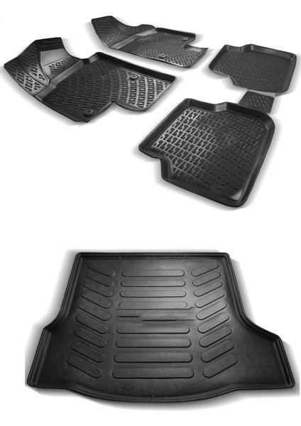 Renault Symbol 3D Havuzlu Paspas 2013 Sonrası + Bagaj Havuzu