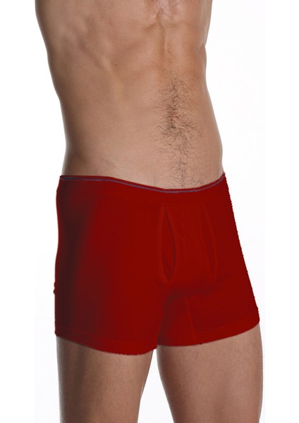 Erkek Elastanlı Cepli Kırmızı Boxer 0888