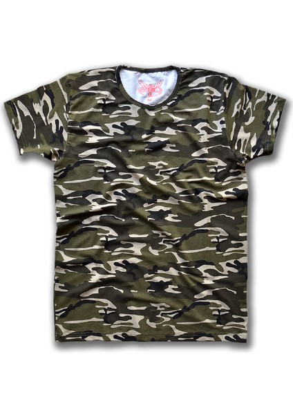 Fly Tshirt Camo Erkek Kısa Kollu T-Shirt - Yeşil