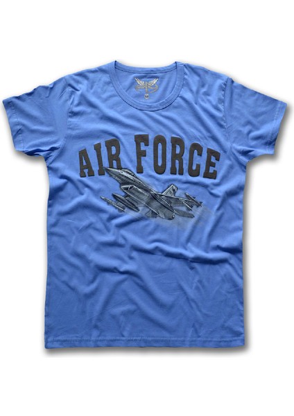 Fly Tshirt Airforce Kadın Kısa Kollu T-Shirt - Açık Mavi