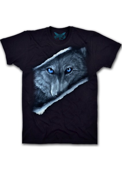 Içindeki Kurt Kadın Kısa Kollu T-Shirt - Siyah