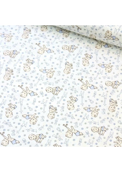 Mavi Bebek Poplin Kumaş