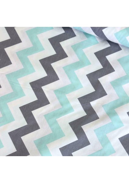 Somon Zikzak Nevresimlik Poplin Kumaş