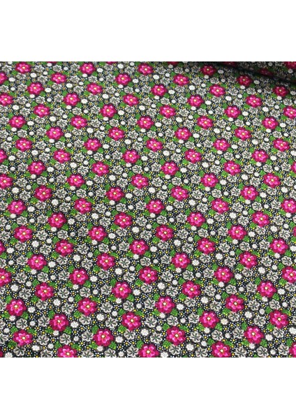 Pembe Karışık Çiçek Divitin Kumaş