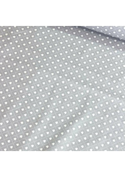 Gri Kalpli Nevresimlik Poplin Kumaş
