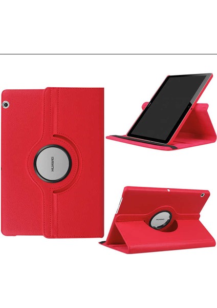 Huawei T3 10 Uyumlu 360 Derece Dönen Standlı Pu-Deri New Case