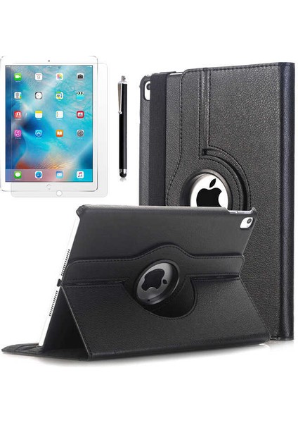 Apple iPad Pro 10.5 (7.nesil) Uyumlu 360 Derece Dönen Standlı Pu-Deri New Case+Kalem+Ekran