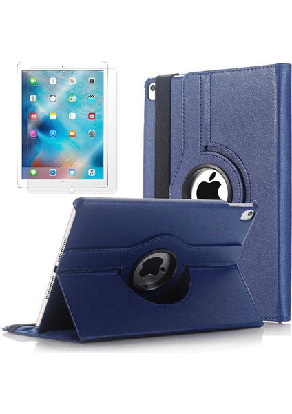 Apple iPad Air 2 9.7" Uyumlu 360 Derece Dönen Standlı Pu-Deri New Case+Ekran Koruyucu