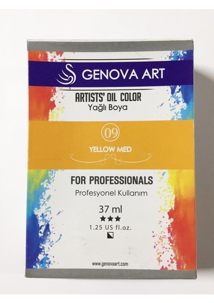 E Hobici Cenova Art Profesyonel Yağlı Boya 09 Yellow Med 37ML