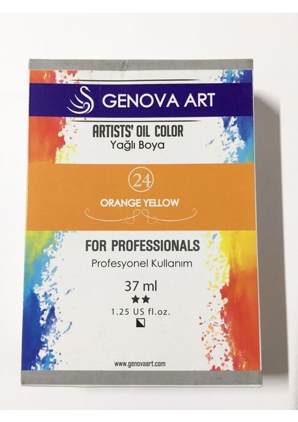 Cenova Art Profesyonel Yağlı Boya 24 Orange Yellow 37ML fiyatları