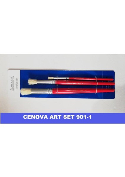 Cenova Art Stencil Fırça 3 Lü Set 902/1