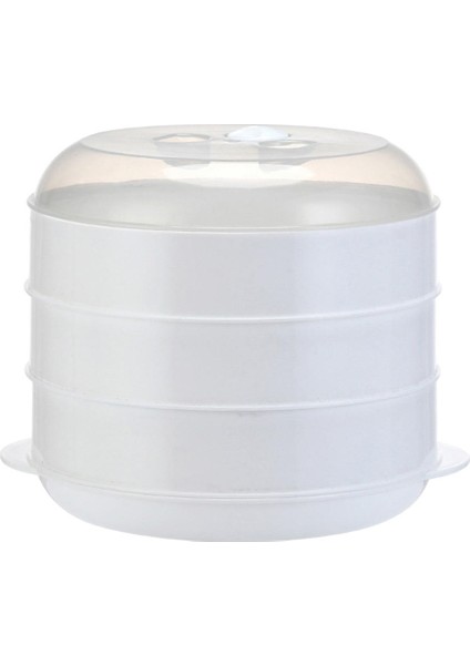 Mikrodalga Vapur Isıtma Vapur Çanak Ev Mutfak Ofis Aralığı -20-120 ° C Beyaz - L 3 Tier (Yurt Dışından)