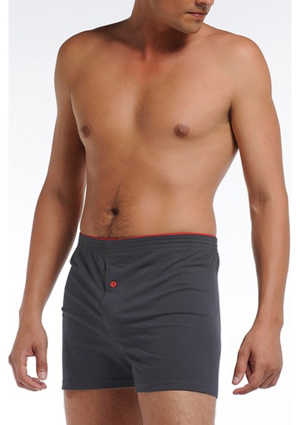 Erkek Penye Füme Melanj Boxer 0805