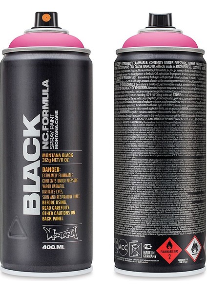 Black : Akrilik Sprey Boya : 400 ml : Pink Panther BLK3130