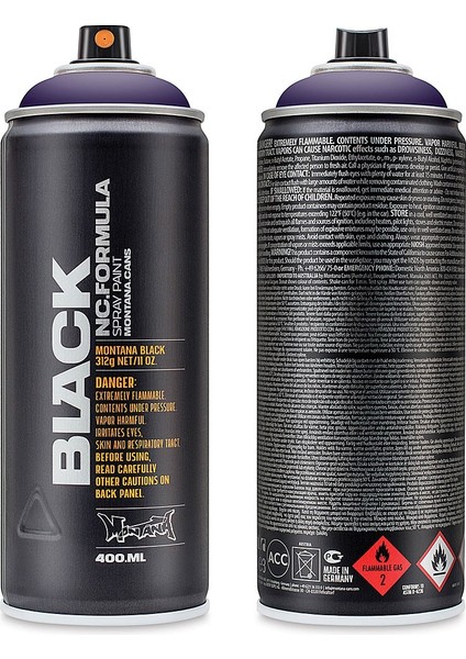 Black : Akrilik Sprey Boya : 400 ml : Universe BLK4182