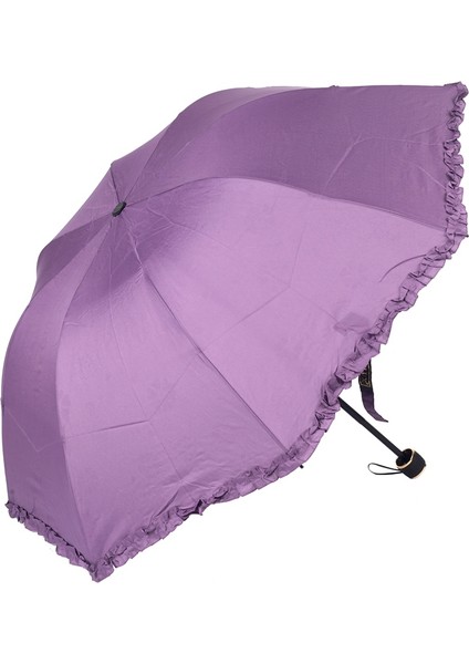 Mor Çiçek Açan (Sihirli) Kadın Şemsiye