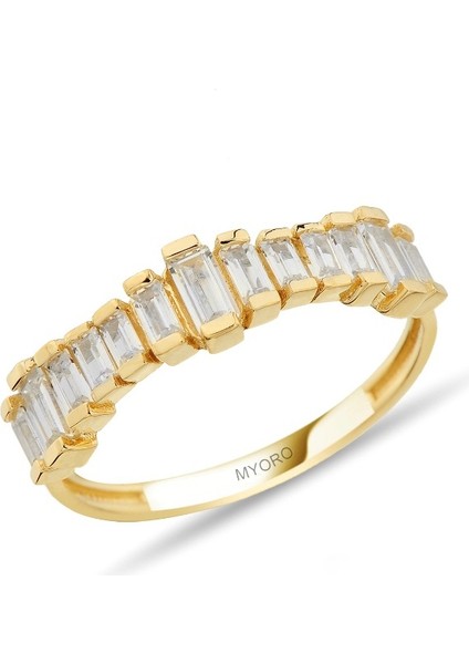 14 Ayar Altın Fantezi Baget Yüzük