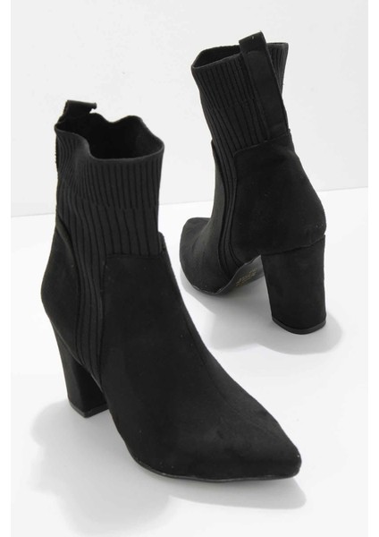 Siyah Süet Kadın Bot & Bootie K029901001