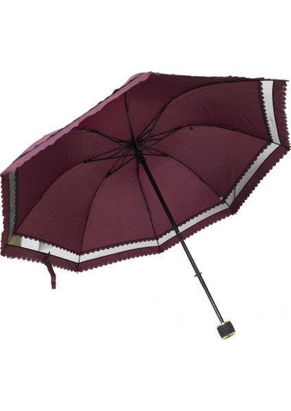 Bordo Dantelli Kadın Şemsiye fiyatları