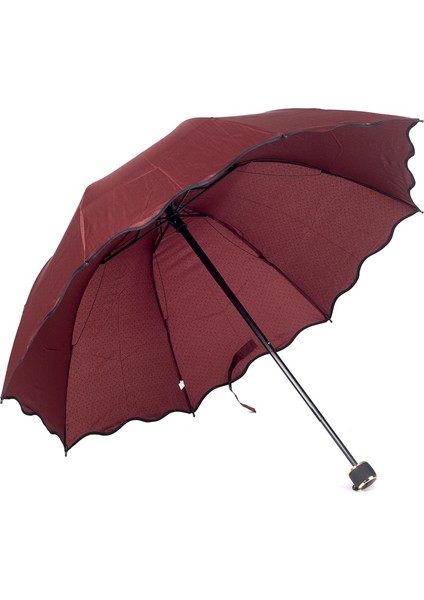 Bordo Mini Puantiye Kadın Şemsiye fiyatları