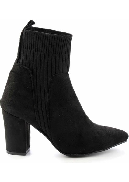 Siyah Süet Kadın Bot & Bootie K029901001