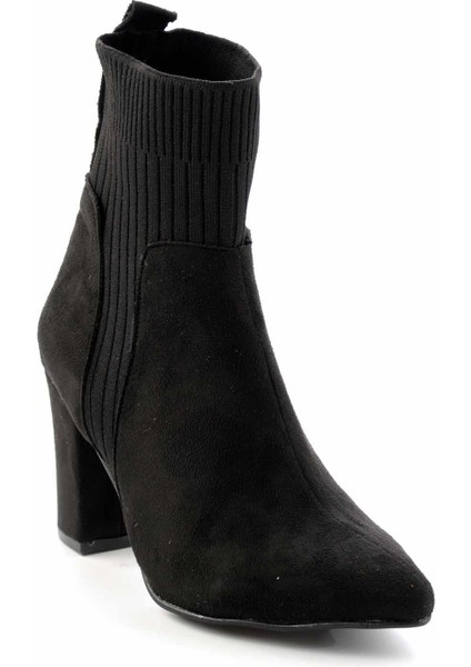 Siyah Süet Kadın Bot & Bootie K029901001