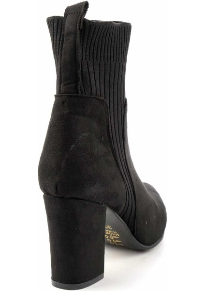 Siyah Süet Kadın Bot & Bootie K029901001