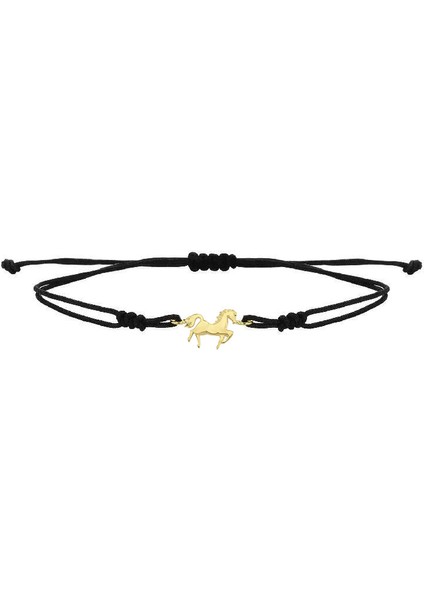 14 Ayar Altın Bold Pilot Ipli Bileklik