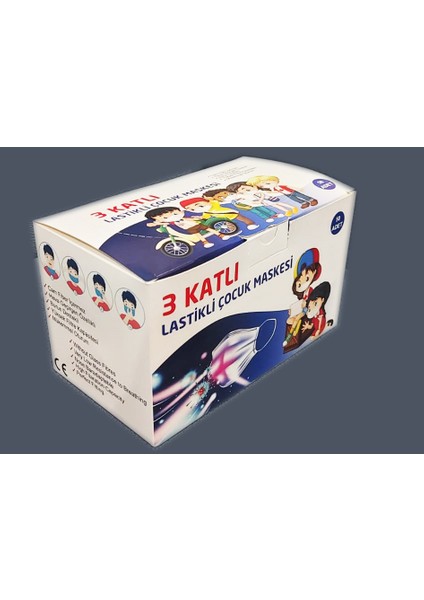 Cerrahi Çocuk Maskesi Desenli 3 Katlı -Arılı modelleri