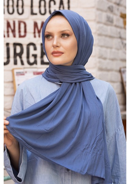 Stella Kadın Penye Şal Indigo