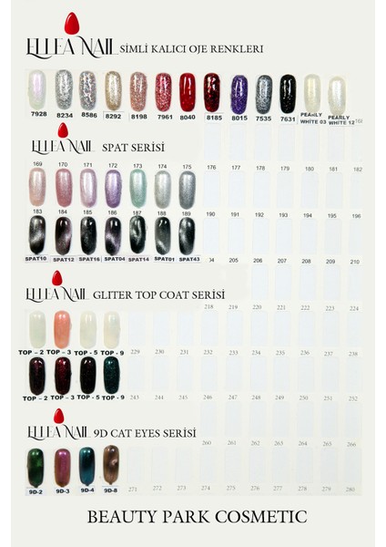 Ellea Naıl Simli Kalıcı Oje Serisi 7928 fiyatları