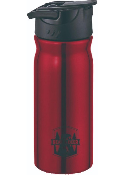 Metalik Kırmızı Çelik Matara 500 ml