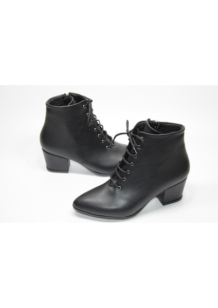 Ladypark Kalın Topuklu Bağcıklı Fermuarlı Kadın Günlük Bilek Bot fiyatları