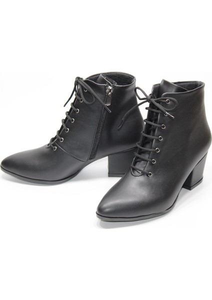 Ladypark Kalın Topuklu Bağcıklı Fermuarlı Kadın Günlük Bilek Bot fırsatları