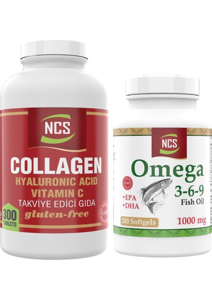 Collagen Hyaluronic Acid 300 Tablet + Ncs Omega 3-6-9-200 Kapsül
